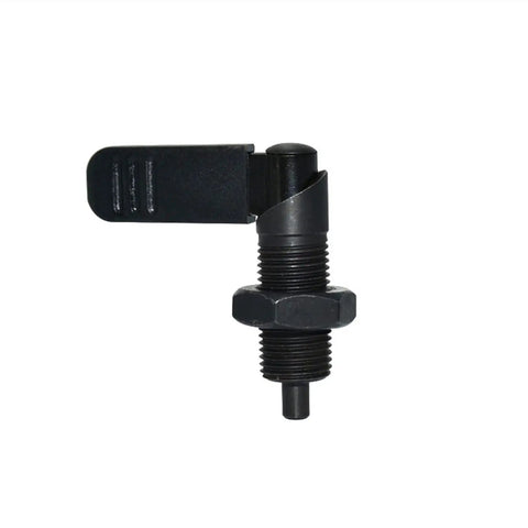 Rock Solid Lever Indexing Plunger With Spring Loaded Lock Pin Fine Thread M10 Hardware, 180 degree position stop for precise locking.