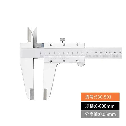 Industrial Grade Stainless Steel Vernier Caliper Dead Accurate Measuring Tool with fine graduated scale and smooth glide handle.