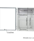 Open Outdoor Waterproof Junction Box with Clear Hinged Cover IP65 ABS Plastic, showing interior dimensions for wiring projects.