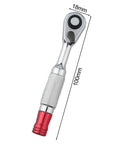 Compact Socket Wrench Set Featuring 72 Tooth Quick Swing Ratchet, 100mm size, chrome finish, ideal for tight space access.