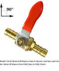 1/2 Inch PEX Brass Ball Valve Shut Off For Cold And Hot Water Easy Plug And Play Push To Connect No Soldering Crimping
