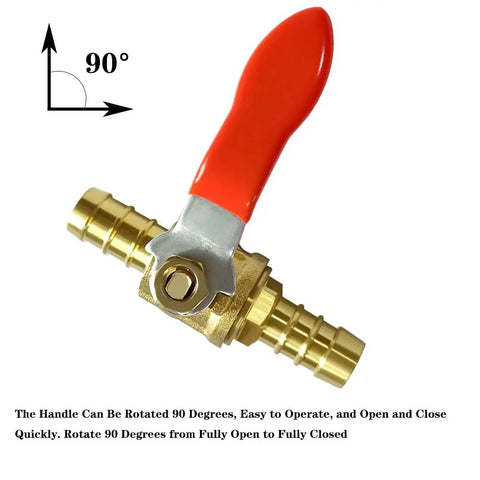 1/2 Inch PEX Brass Ball Valve Shut Off For Cold And Hot Water Easy Plug And Play Push To Connect No Soldering Crimping