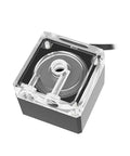 Quiet Beast Pc Water Cooling Pump With Silent Flow And Tough G1 4 Female Threading Backs PWM Speed Control For Rapid Cpu Heat Soaking In Custom Liquid Loops Runs Smooth With Zero Drama Rig Up, top view showing clear casing.