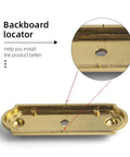 Backboard locator for Brushed Gold Oval Cabinet Knobs Mounted On Square Backplates, helps with installation.