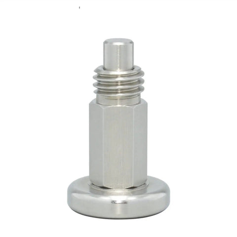 Heavy Duty Index Plungers For M6 M10 M12 Bolts And Set Screws metal plunger with hexagon body and spring pin, ideal for secure alignment.