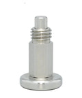 Top Shelf Spring Loaded Index Plunger Pin With Fine Thread M10 And Coarse M12 Machined Steel Bolt Nut Fastener For Workshop Gear No Bull Installation Rock Solid Hardware 1 Piece, showing the steel body and fine thread.