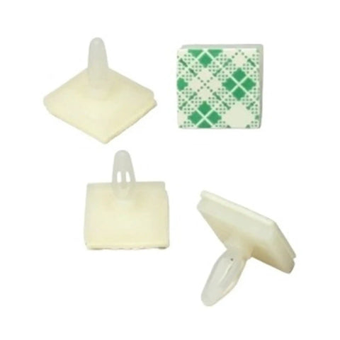 Hella Secure Self Adhesive PCB Snap Fasteners Featuring Slick Flat Head Design in off white color for easy mounting on electronics.