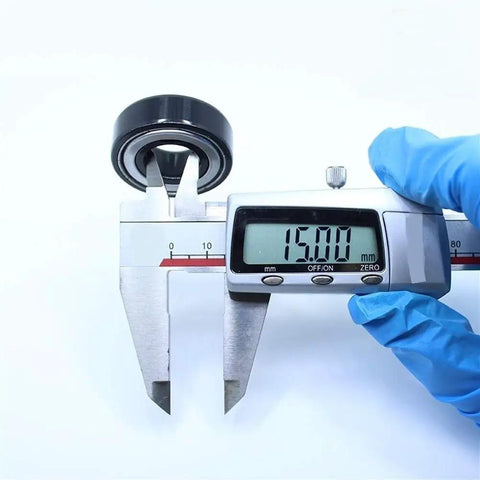 Battle Tested Pro Grade 6202ZZ High Temperature Sealed Ball Bearing 15X35X11MM TB6202ZZ measured at 15mm with calipers.
