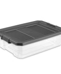 Box Stacker Modular Clear 40 Quart Storage Bin For Easy Organization And Space Saving Stackable See Through Plastic Container