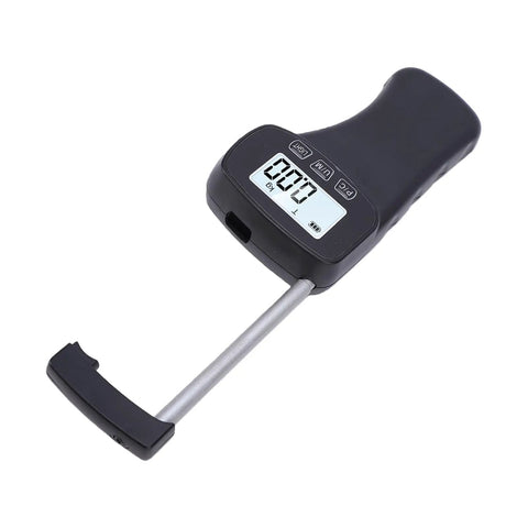 Digital Push Pull Force Gauge Handheld 5kg 11lb Range With Badass 1 Percent Accuracy Dead On Tensile Compression Tester showing display and hook.