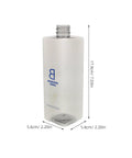 Oxygen Bubbler Replacement Bottles Three Pack For Beauty Machines, 17.9cm transparent plastic bottle