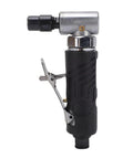 Professional 90 Degree Air Angle Die Grinder 12000 RPM Pneumatic Rotary Tool with a sleek black handle and angled head.