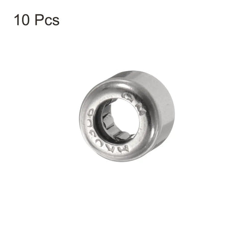 10 Pack HK0306 Needle Roller Bearings 3X6.5X6mm Rock Solid One Way Clutch Thrust Steel for engines and gearboxes.