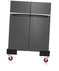 4 Pack Stem Mount Swivel Caster Wheels 3 Inch With Dual Locking Casters For Heavy Cabinets Workshop Dollies And Automotive Creepers Built Hella Tough To Roll Smooth Without Breaking A Sweat under a black refrigerator.