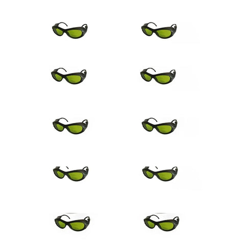 Top Shelf Ipl Safety Goggles With Uv400 And Od5 Plus Filter For 200Nm To 2000Nm Light Exposure Includes Ten Piece Bulk Pack For Salon Crews And Esthetic Pros Grind Proof Eye Shielding, arranged in multiple rows.