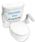 Toilet Safety Rails For Seniors Featuring Sturdy Grab Bars And No Sweat Install For Handicap Bathroom Aid And Reliable Standing Support Without Any Fuss Or Delay with adjustable arm.