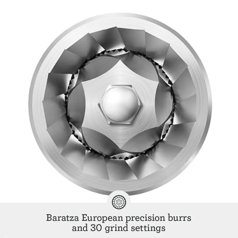Baratza European precision burrs for grind settings in Automatic Espresso And Cold Brew Coffee Maker Featuring Touch Display Auto Milk Frothing Wand For Silky Microfoam And Next Level Latte Art Noir Kitchen Game Changer.