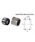 High Output Needle Roller Bearings K Series Radial Cage Assembly With Pre Applied Grease two sizes shown, ideal for hydraulic cylinders.