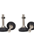 Built Tough Adjustable Leveling Feet For Heavy Machinery And Shop Tables Featuring Anti Skid Pvc Pads Double Thick Iron Frame Quick Turn Galvanized Bolt