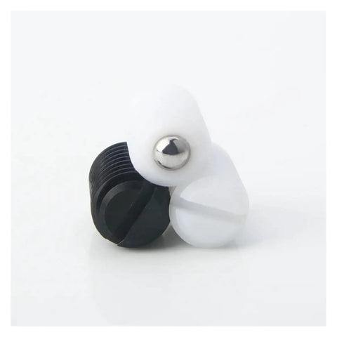 Seven Pack M8 Ball Head Plunger Screws With Tough Resin Housings And Snappy Spring Action For Quick Slide Installation And A Rock Solid Grip On All Your Daily Craft Projects, close-up view.