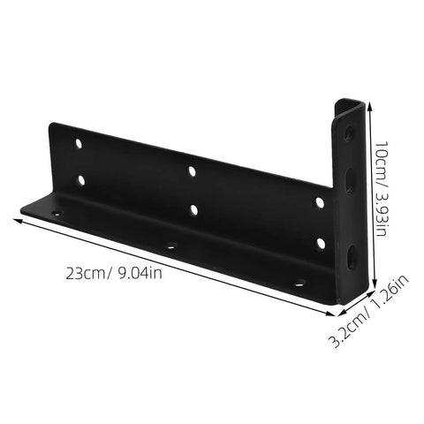 Black bracket from Heavy Duty Floating Shelf Brackets Wall Mount Set, 2 Pack, Easy Invisible Installation, Sleek Modern Design, 23x3.2x10cm