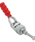 Push Pull Toggle Clamp Beefy Heavy Duty 100Kg Holding Power For Welding And Woodworking Jigs Quick Release Clamp Tool For Secure Workpiece Grip Galvanized Iron Construction For Rugged Durability, red handle