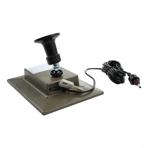 High Performance Heckin Durable Solar Panel For Trail Cameras With Integrated Power Bank on a mounting base with cables.