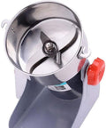 Top view of 800G High Speed Electric Stainless Steel Grain Grinder and Pro Grade Crusher for home and commercial use, showing blades.