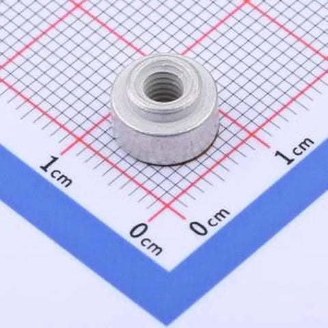Premium Surface Mount SMD Round Nut Standoffs For Circuit Board PCB Assembly M4 X 4 MM Tinned Iron Steel Spacer on grid.