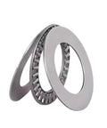 Single Axk Series Plane Thrust Needle Roller Bearing Pre Lubricated For Hydraulic Cylinders, silver metal with sleek design.
