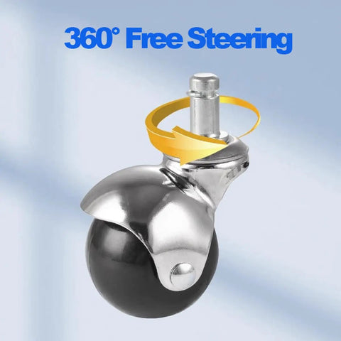 High Capacity Furniture Casters Wheels Set Of Four With Effortless Swivel Action And Reliable Rolling Lock Brake For Big Sturdy Sofas Couches And Wooden Tables Showing Classic Antique Roller Finish, featuring 360-degree swivel motion.