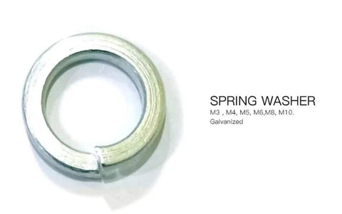 Galvanized spring washer for M3-M10, part of Star Split Lock Washers Kit 1440 Pieces External And Internal Lock Washers Set.