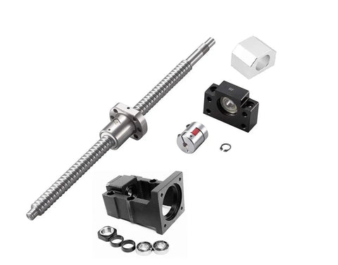 Factory Grade 16 mm Ballscrew And 20 mm Linear Rail Cnc Kit 1340 mm Sfu1605 Precision Screw Set components with fittings.