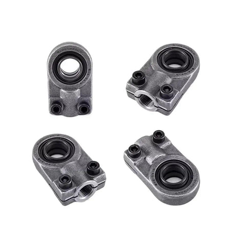Built Tough Hydraulic Cylinder Joint Bearings Forged From Premium SUJ2 High Carbon Chromium Steel, four angles showcasing detailed design.