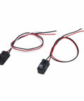 Through Beam Photoelectric Switch Sensor Infrared Beam Break Detector With 2 To 30 Cm Range DC 5V NPN Output And 2 Milliseconds Response For Industrial Automation And Robotics Twin Pack shown with wires extended.