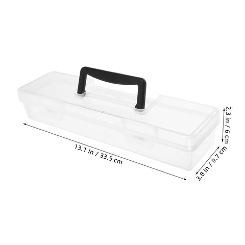 Grab And Go Portable Plastic Toolbox With Handle, 13.1 in large capacity organizer with solid compartments for fasteners.