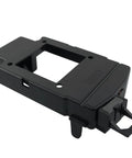 Heavy Duty Pendulum Clock Movement Drive Unit for Craft Clocks and Frameless Wall Clocks, black plastic case, side view