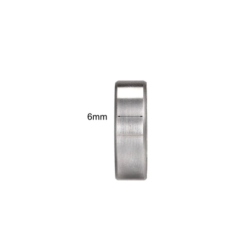 Tough As Nails Stainless Steel Ball Bearings Double Sealed S698 format 8 mm x 19 mm x 6 mm side view showing 6 mm thickness.