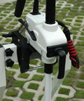 Electric Trolling Motor 12V 55Lb Thrust 26 Inch Shaft Transom Mount Hand Remote close-up view of control panel and handle.
