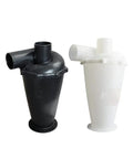 Heavy Duty Beefy Turbocharged Cyclone Vacuum Cleaner Multi Surface Floor Sweeper Design components, black and white dust collector units.