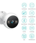 2K Plus Outdoor Wired Security Camera With Person And Motion Detection, 24 Seven Recording, features in IP65 housing.