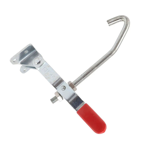 Toggle Clamp J Hook Type Draw Latch Clamp For Automotive Projects With Ergonomic Red Non Slip Grip And 170 Kg Holding Capacity
