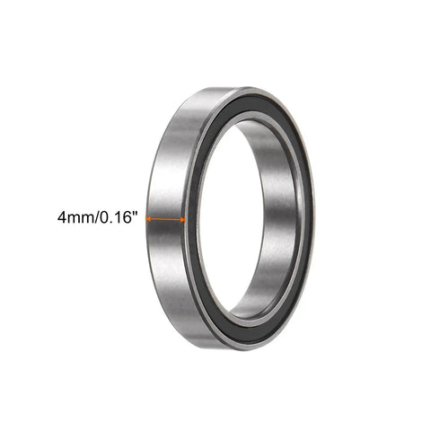 Rock Solid 6703-2RS Deep Groove Ball Bearing 10 Pack 17x23x4mm Chrome Steel Build close-up view with rubber seal detail.