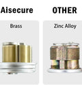 Comparison of Commercial Storefront Mortise Cylinder Lock Kit with brass core vs zinc alloy core display