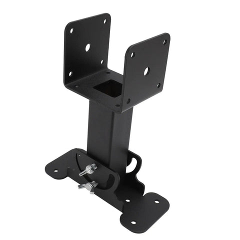 Beefy Heavy Duty Roof Riser Brackets Kit For Wood Posts Adjustable From 0 To 180 Degrees Fits 4 By 4 And 4 By 6 Posts Patio Pergola Black Powder Coated Includes 6 Hex Screws For Gazebos Porches Backyard