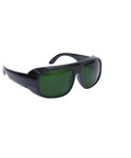 Heavy Duty Laser Safety Glasses For Handheld Fiber Welding With Real Deal OD8 Plus DIN4 Coverage Spanning 900 To 1100 Nm shown from a right angle.