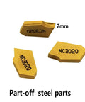Grooving Slotting Cut Off Lathe Tool Holder With Half Inch Shank ZQ1212R2 And 10 SP200 Carbide Inserts for precision cutting