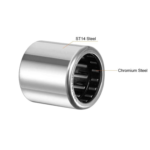 Rig Ready Slick One Way Needle Roller Bearings Ratcheting Clutch Assembly, 3/4 inch bore, shown with ST14 and chromium steel detail.