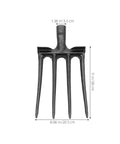 All Purpose Garden Fork Four Tine Workhorse For Soil Breaking And Manure Handling Heavy Duty Durable Head Front View