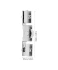 Eight Piece Glass Sliding Door Pulley Roller Kit With Heavy Duty Track Guide For Closets And Windows Slick Smooth Gliding Mechanism No Sweat Installation For Home Repair Projects, silver roller assembly, 4.3cm x 0.9cm size.